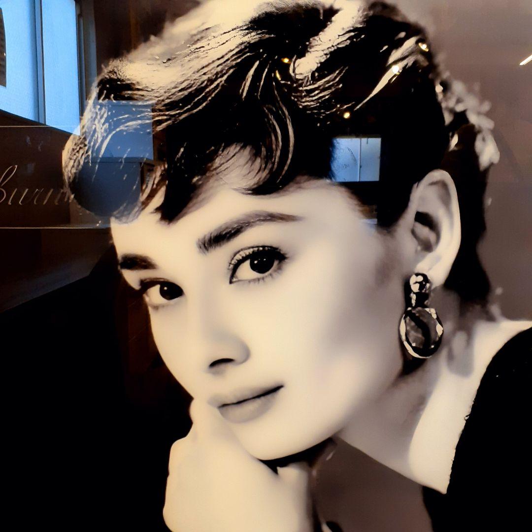 輸入雑貨 ミラーアート 英国 『オードリー・ヘプバーン』 特殊強化