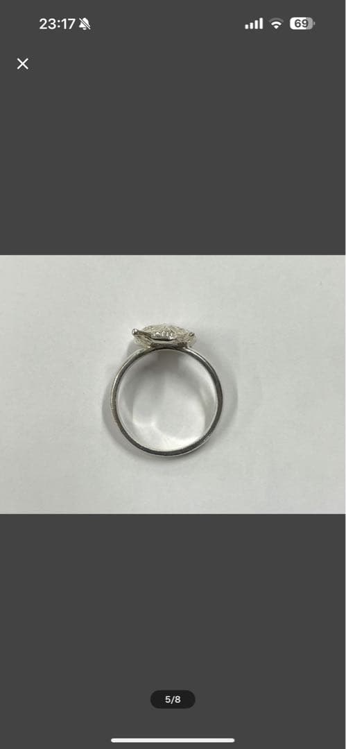 即購入⭕️✨☪️わちふぃーるどダヤン赤石付きシルバーリングサイズ１１号❣️