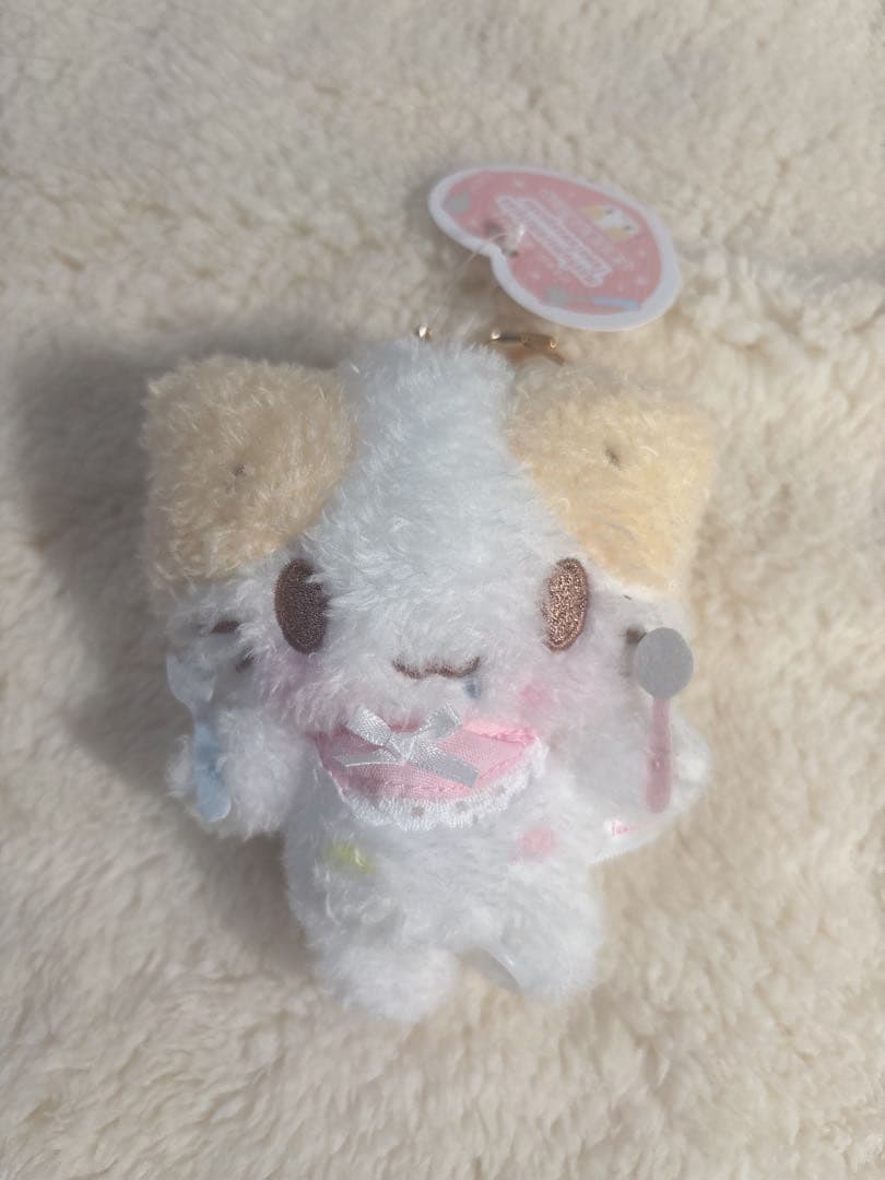 マシュマロみたいなふわふわにゃんこ カラビナ付きマスコットふるふるマスコット3点