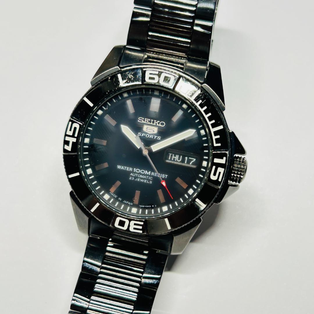 稼働 セイコー ファイブ スポーツ SEIKO 5 デイト ダイバーズウォッチ