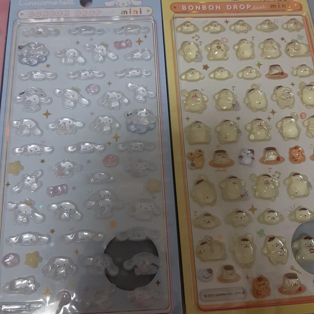 【正規品】新作　サンリオ　ボンボンドロップシール　ミニ　8枚　コンプリート　即日