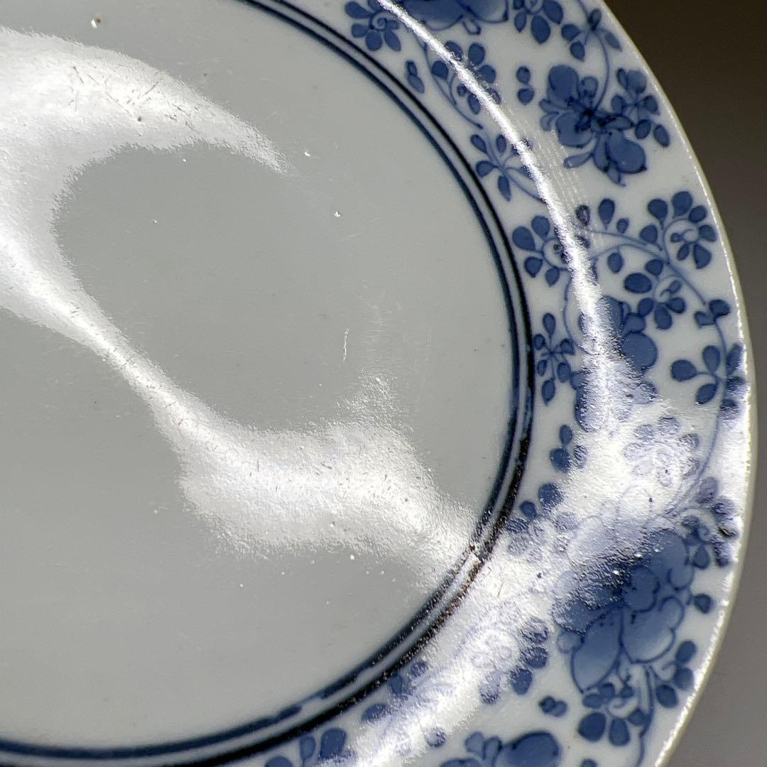 古伊万里 染付 梅図 中皿 江戸中期 藍九谷藍柿右衛門
