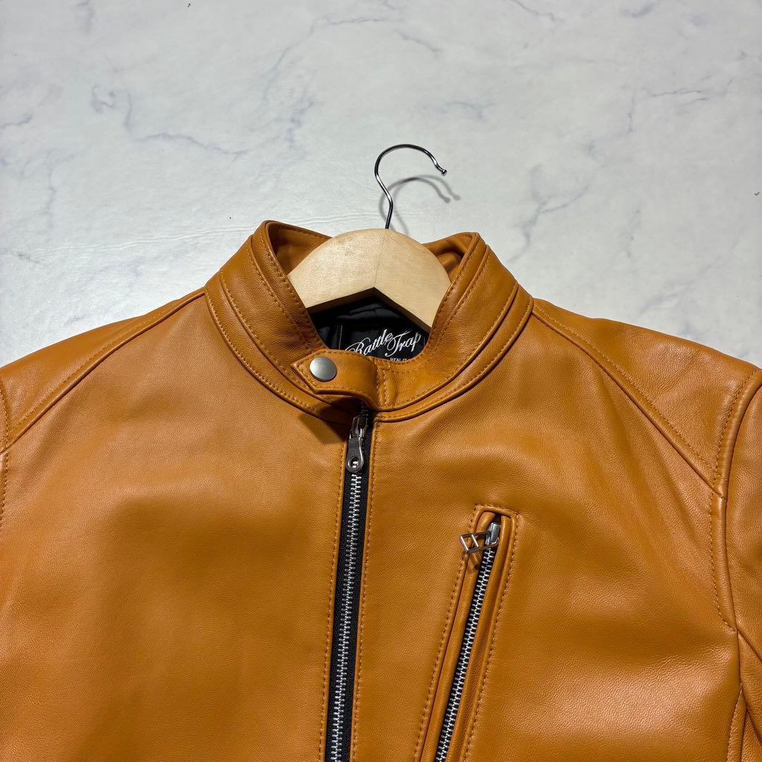 極美品✨ラトルトラップ シングル ライダースジャケット キャメル 羊革