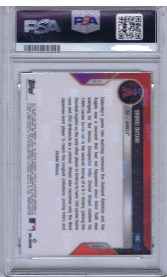 大谷翔平ベーブルース以来の100本塁打250奪三振を記録した記念カード(