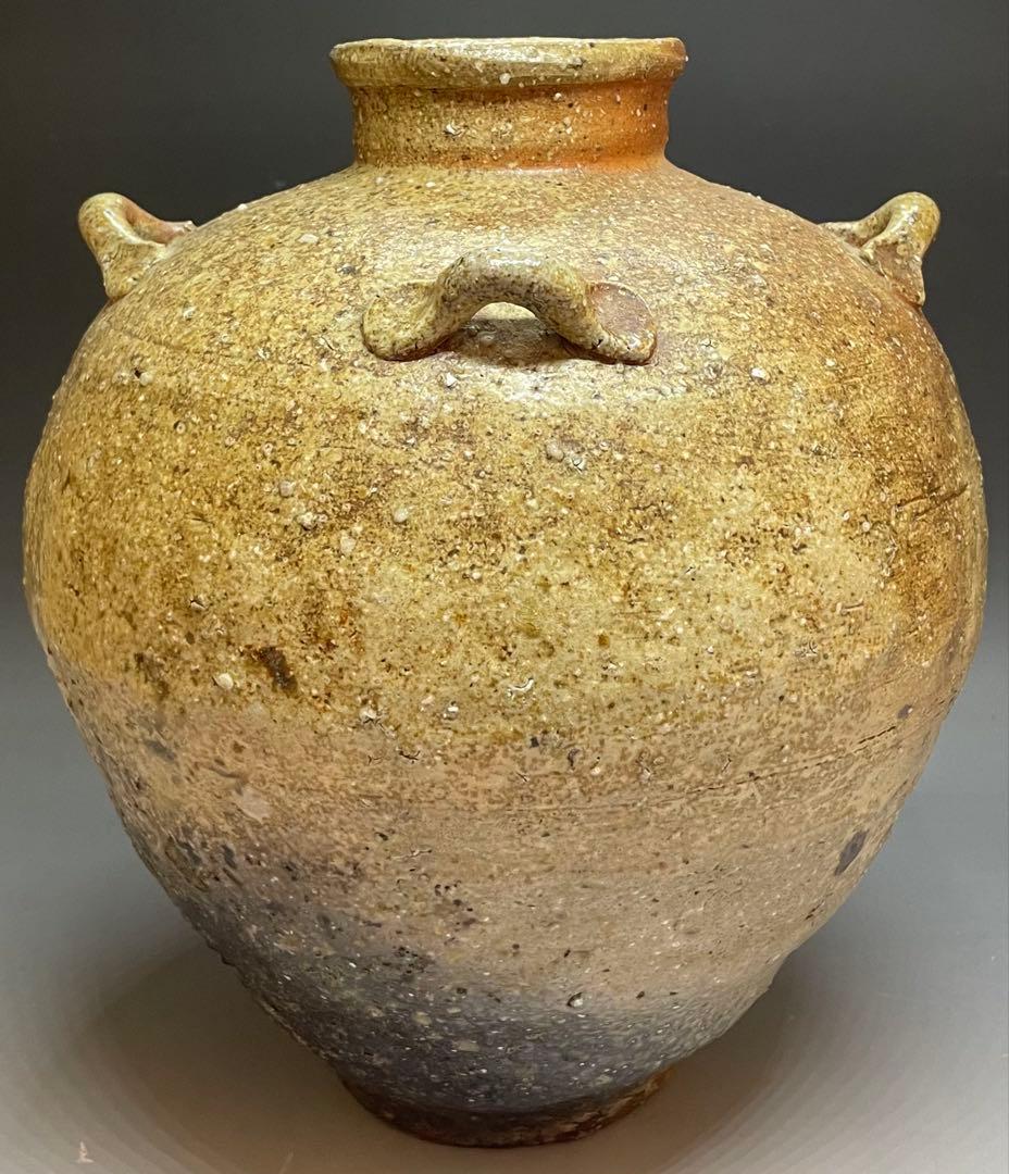 信楽焼 四耳壺 葉茶壺 在銘 作家作品 b6115 - メルカリ