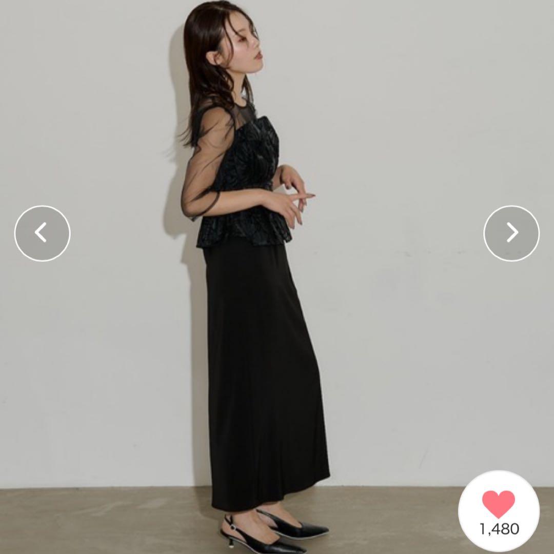 リルアー　シースルドレス　ビスチェ　結婚式　オケージョン　ブラック　黒　レース