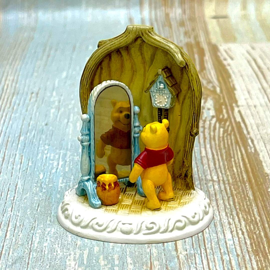 限定1750個 レア★くまのプーさん 鏡 時計 フィギュア★オルショウスキー