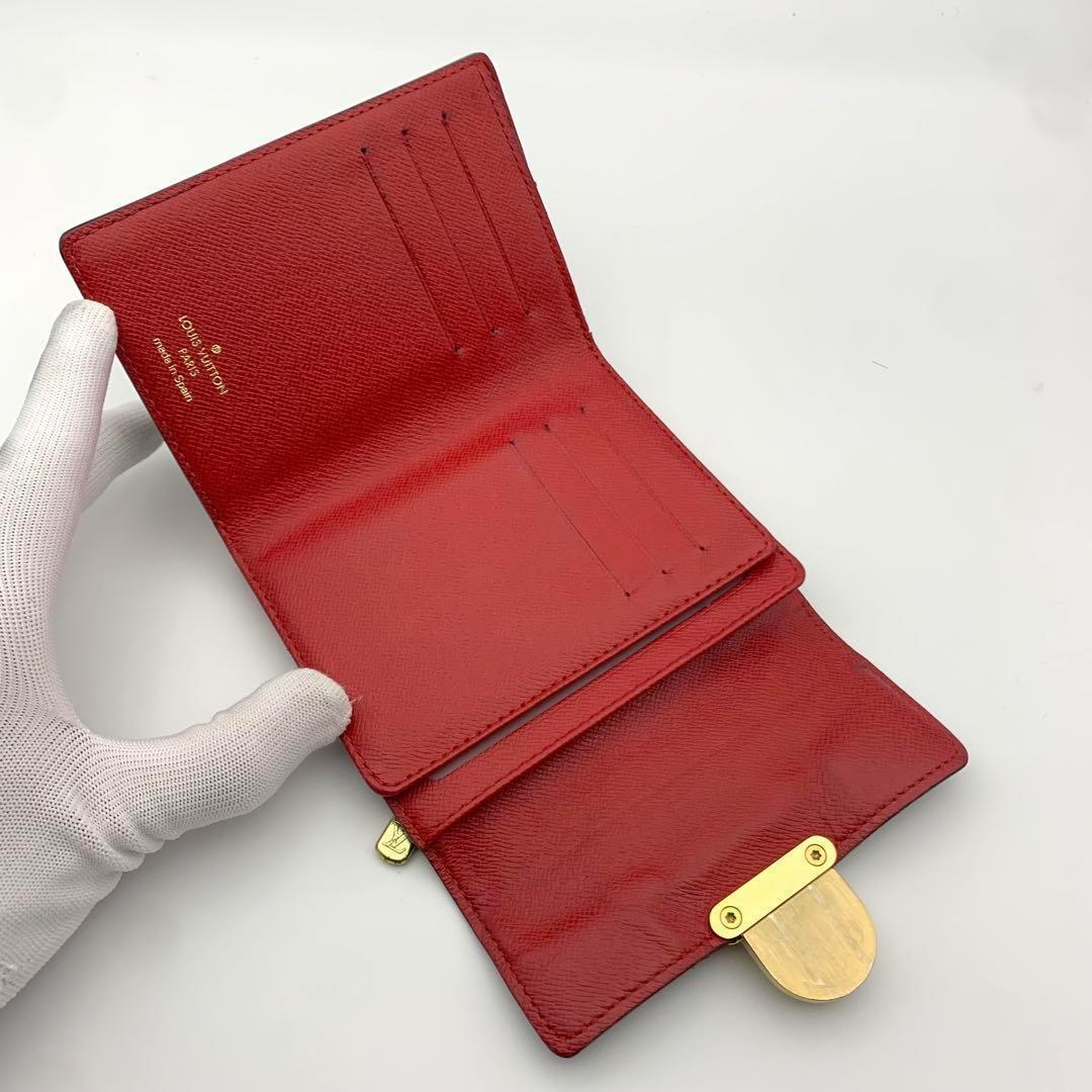 鑑定済み ルイヴィトン ポルトフォイユ コアラ ダミエ コンパクト 三