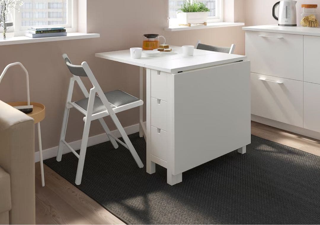 IKEA NORDEN イケアノールデン ゲートレッグテーブル バーチ ホワイト