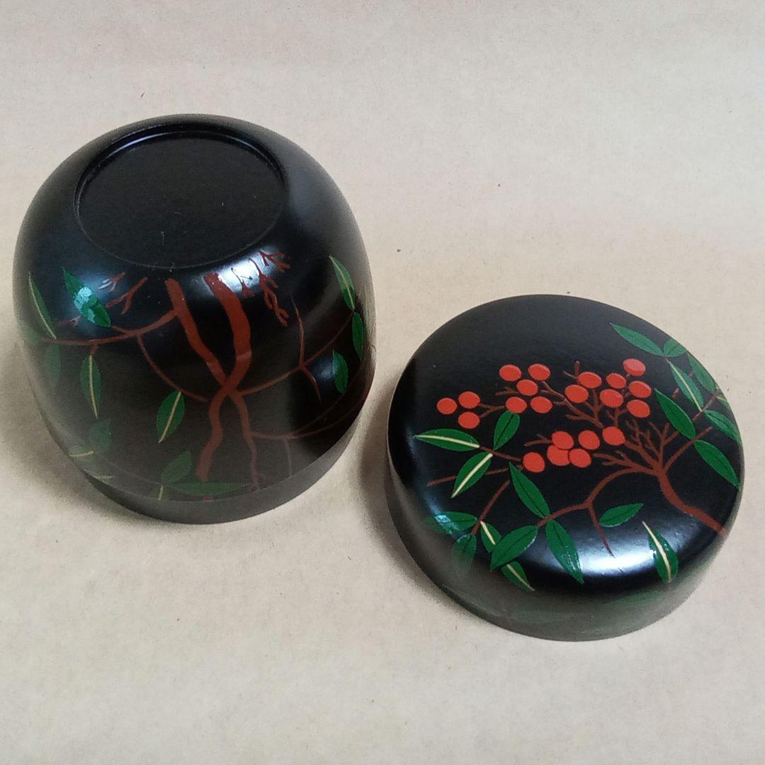 大棗 南天 黒地 即中斎好み写し 工芸品