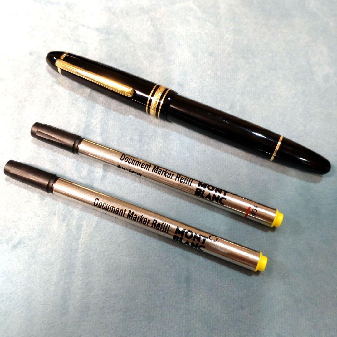 【希少】モンブラン　蛍光ペン　新品レフィル付　166 モンブラン ドキュメントマーカー 166（蛍光ペン）* : コロケロの雑記帳
