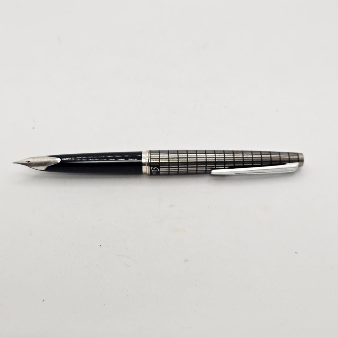 【18K】パイロット エリート 万年筆 格子柄 H577 F細字