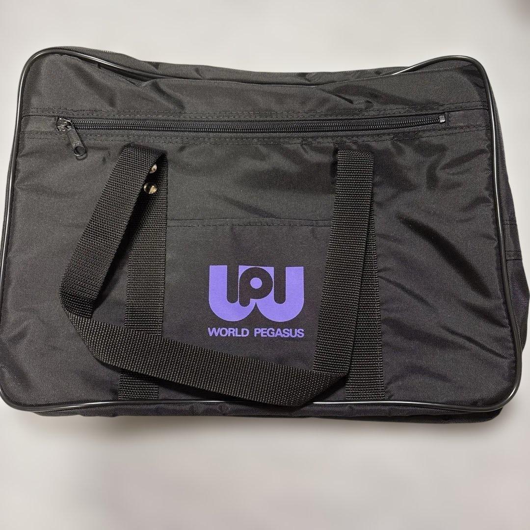 ワールドペガサス ワッペ 旧型 黒 紫 黒紫 スクバ スクールバッグ 希少