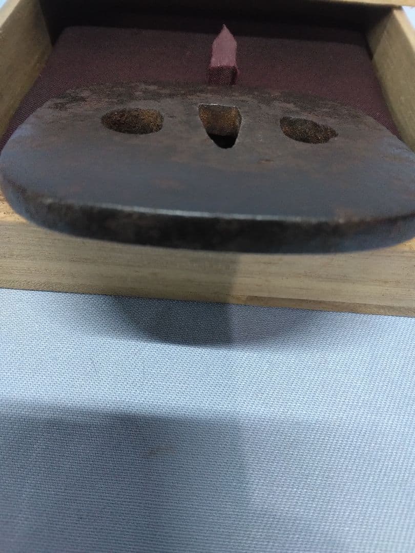 鉄製 板鍔　鍔　鐔　武具　武州住　刀剣