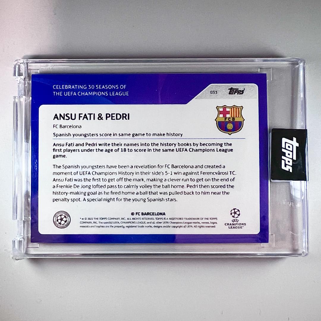 直筆サイン!!限定99枚】ペドリ ＆ ファティ バルセロナ topps - メルカリ