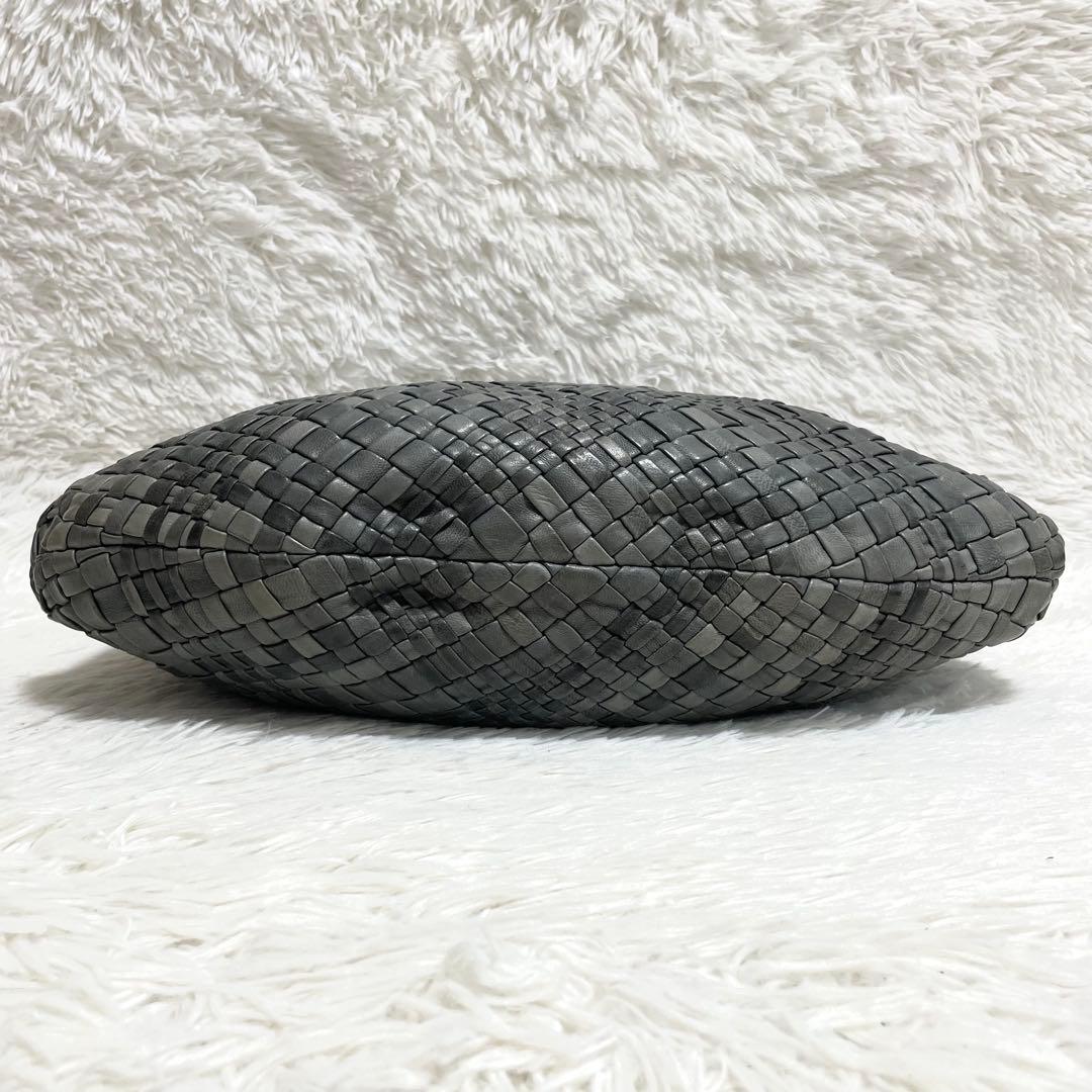 【美品】ファロルニ　ワンショルダー　イントレッチオ　ホーボー　グリーン系　レザー