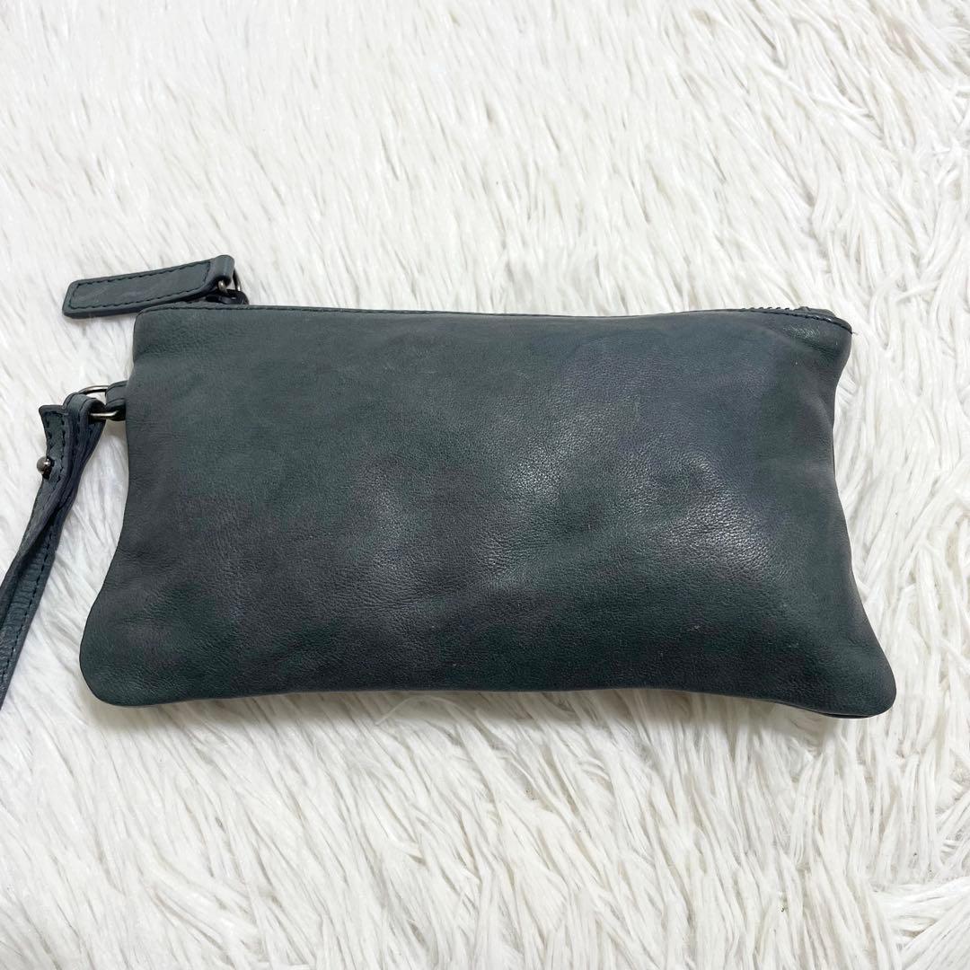 【美品】ファロルニ　ワンショルダー　イントレッチオ　ホーボー　グリーン系　レザー