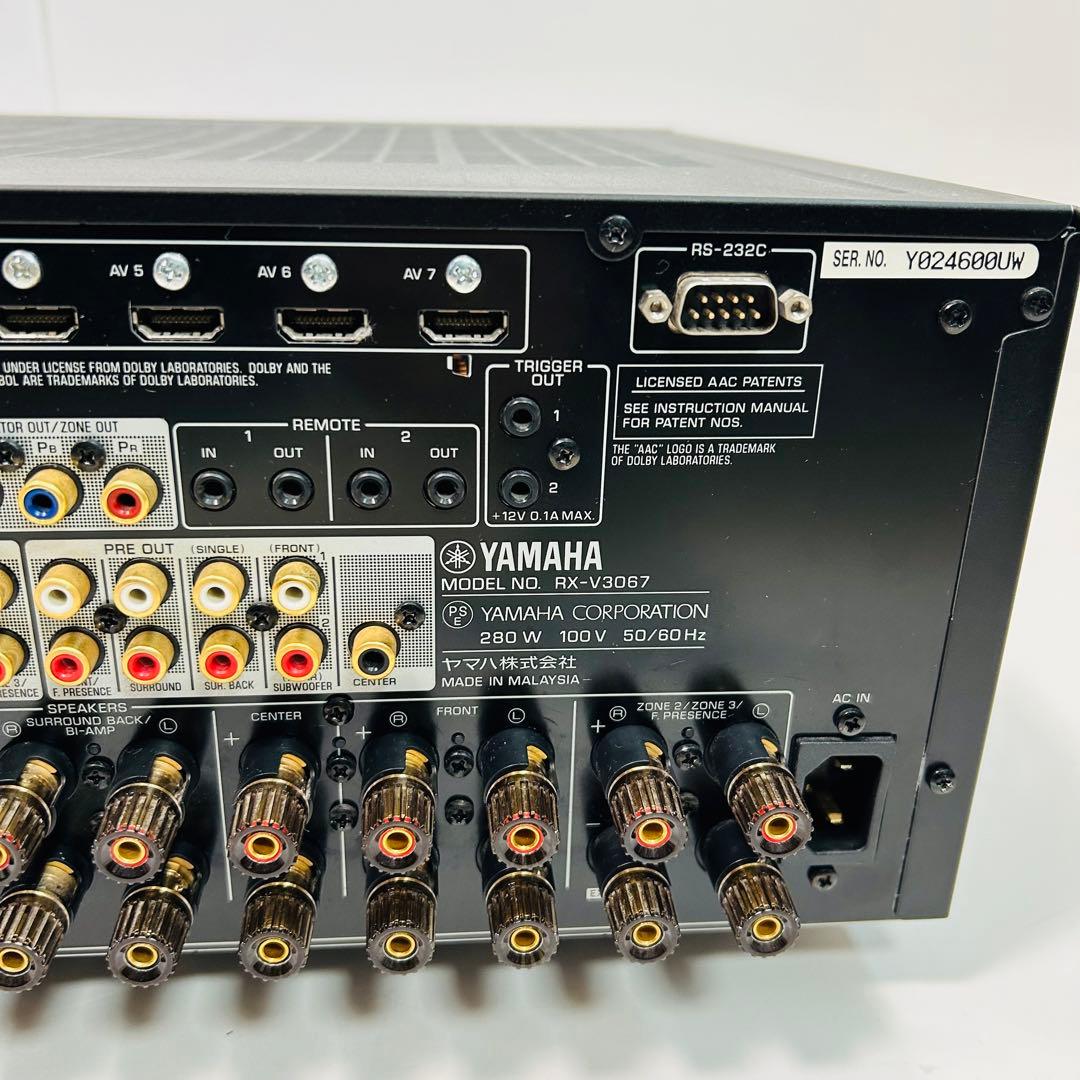 AVアンプ YAMAHA RX-V3067 リモコン付き 美品 ヤマハ - メルカリ