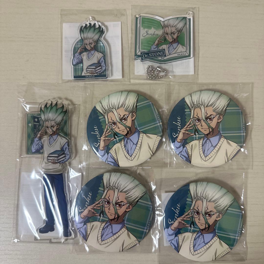Dr.STONE 石神千空 龍水 読書の秋 くじ引き堂 缶バッジ アクスタ