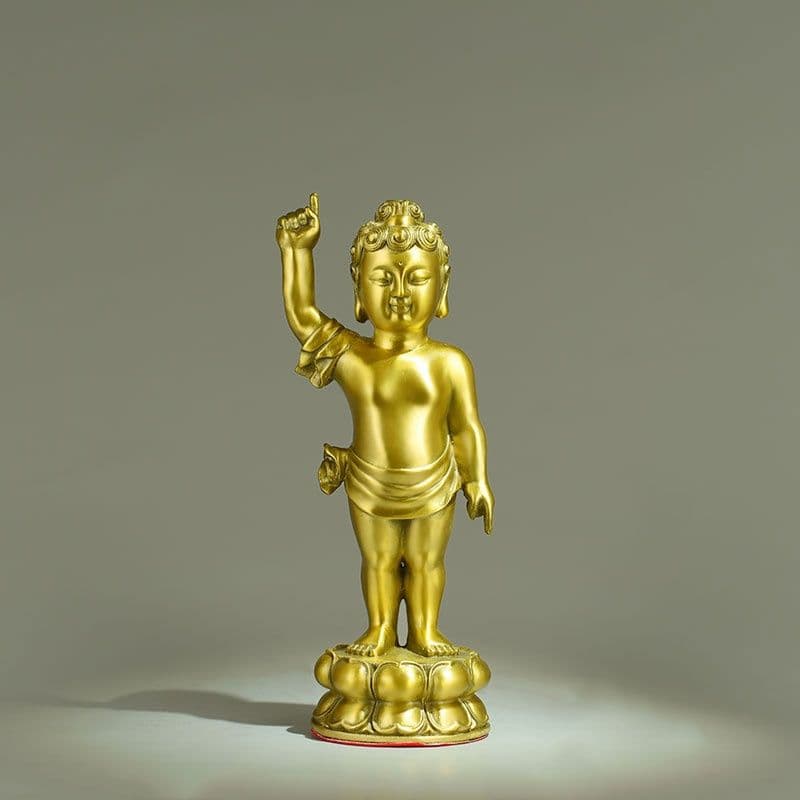 仏像 釈迦誕生仏 銅製 立像 お釈迦様 置物 仏具 お釈迦さま像