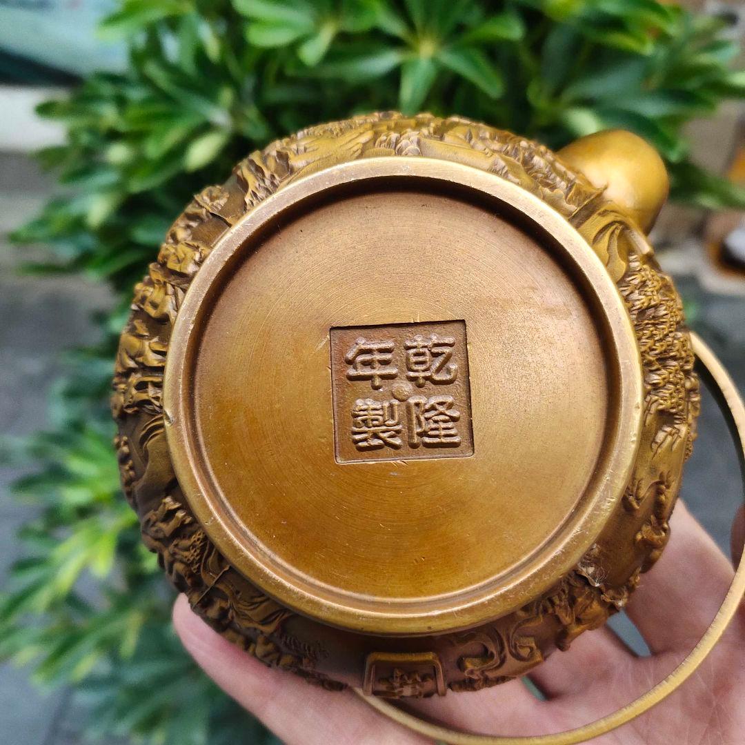 銅 細工 百子祝寿 徳利 急須 煎茶道具 提梁壺 装飾品 工芸品 置物