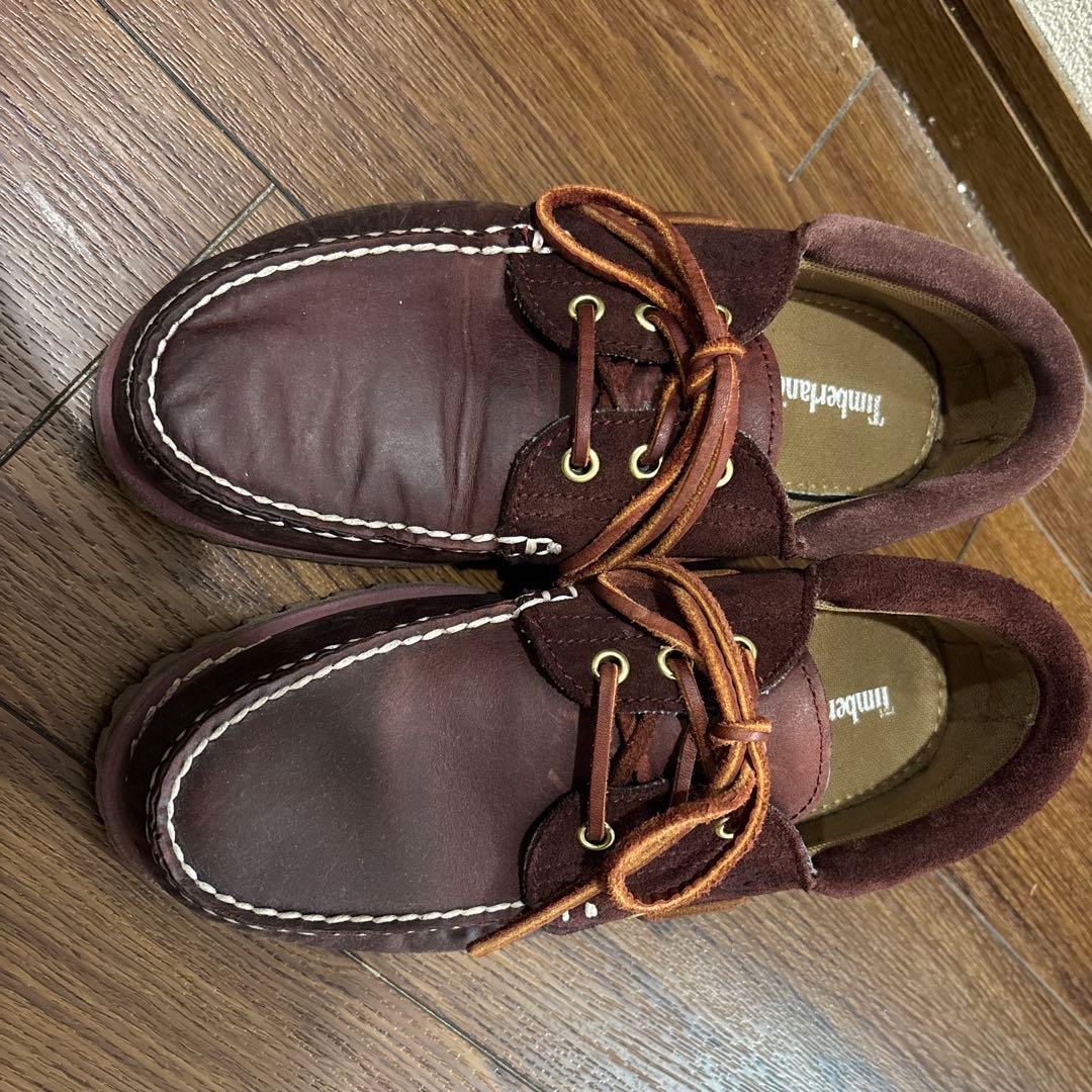 Timberland デッキシューズ ワイン レザー
