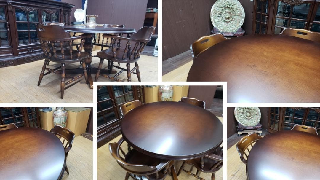 ルビー　B39　飛騨産業 キツツキマーク ラウンドテーブル