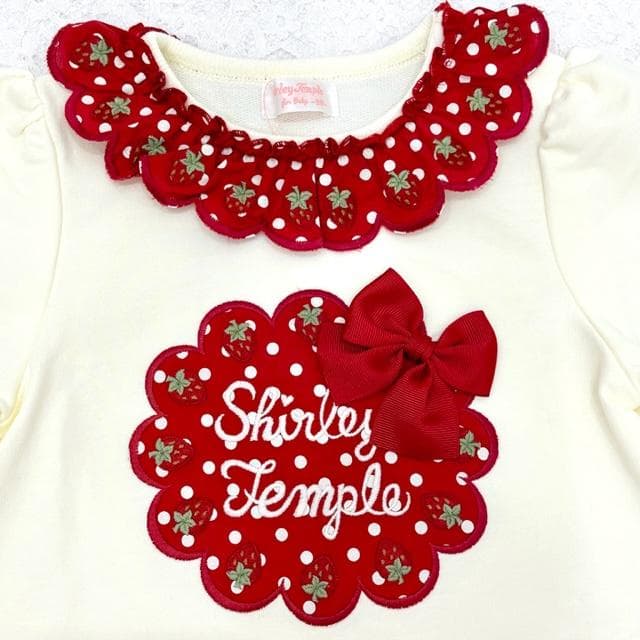 ♥シャーリーテンプル♥いちごスカラップ刺繍♥プルオーバー♥120♥トレーナー♥