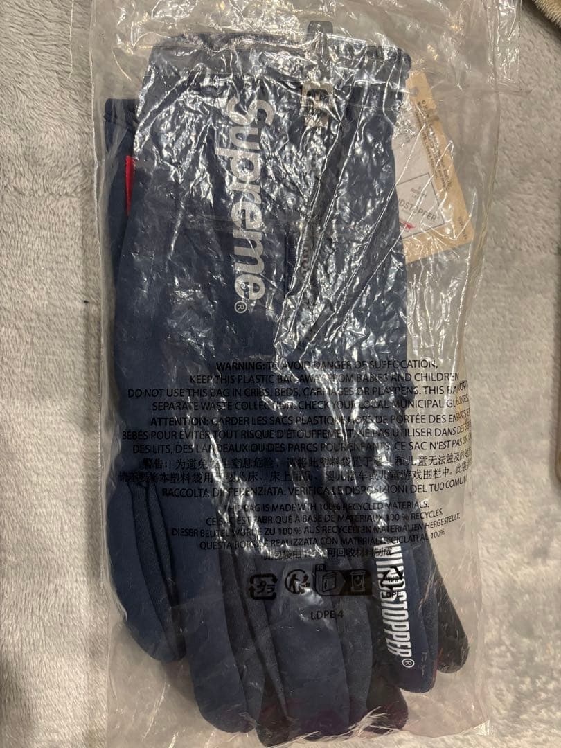 Supreme WINDSTOPPER Zip Gloves \"Navy\" Ｌ