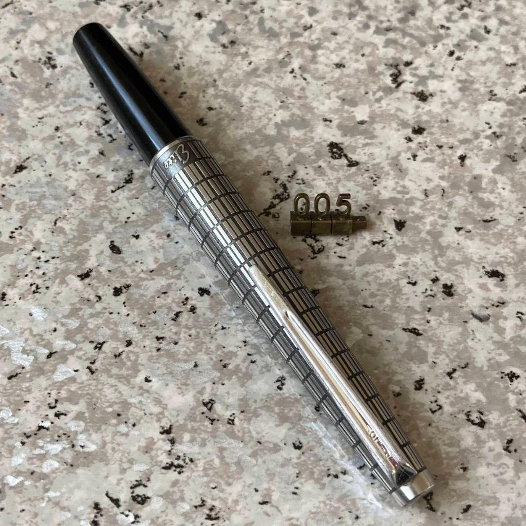 #005 オーバーホール済み 万年筆 PILOT 半格子 エリート 14k