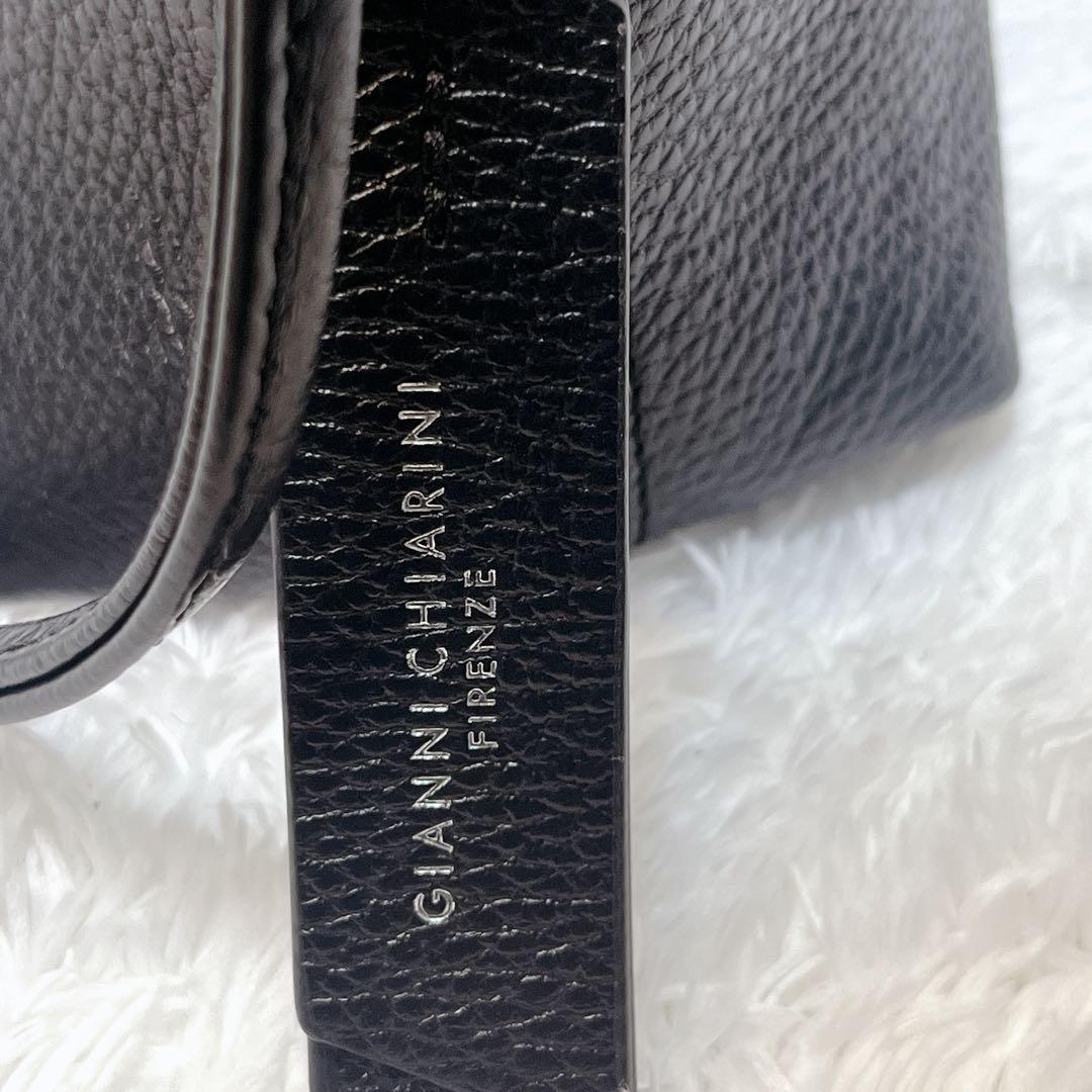 極美品✨現行✨ジャンニキャリーニ ショルダー ハンド バッグ 2way ブラック