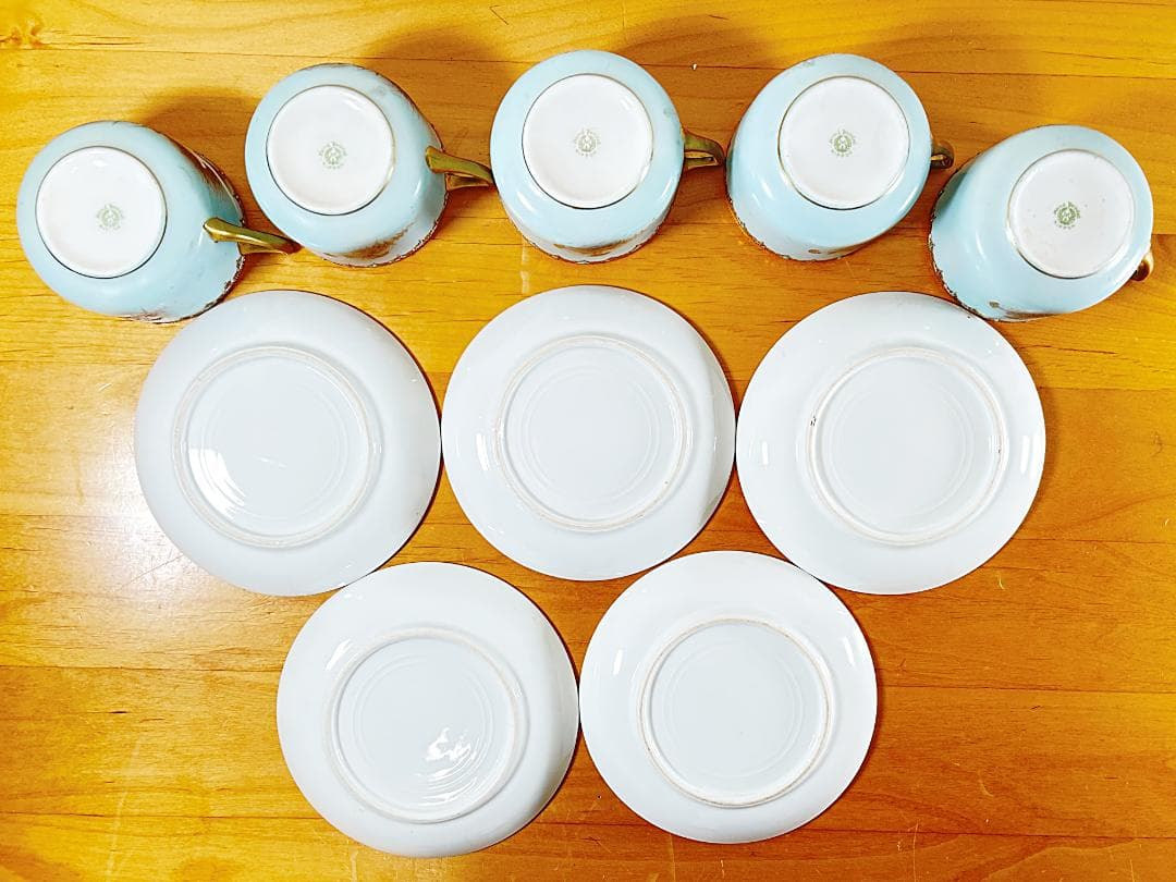 オールドノリタケ フライングスワン カップ ソーサー 5客 ポット クリーマー