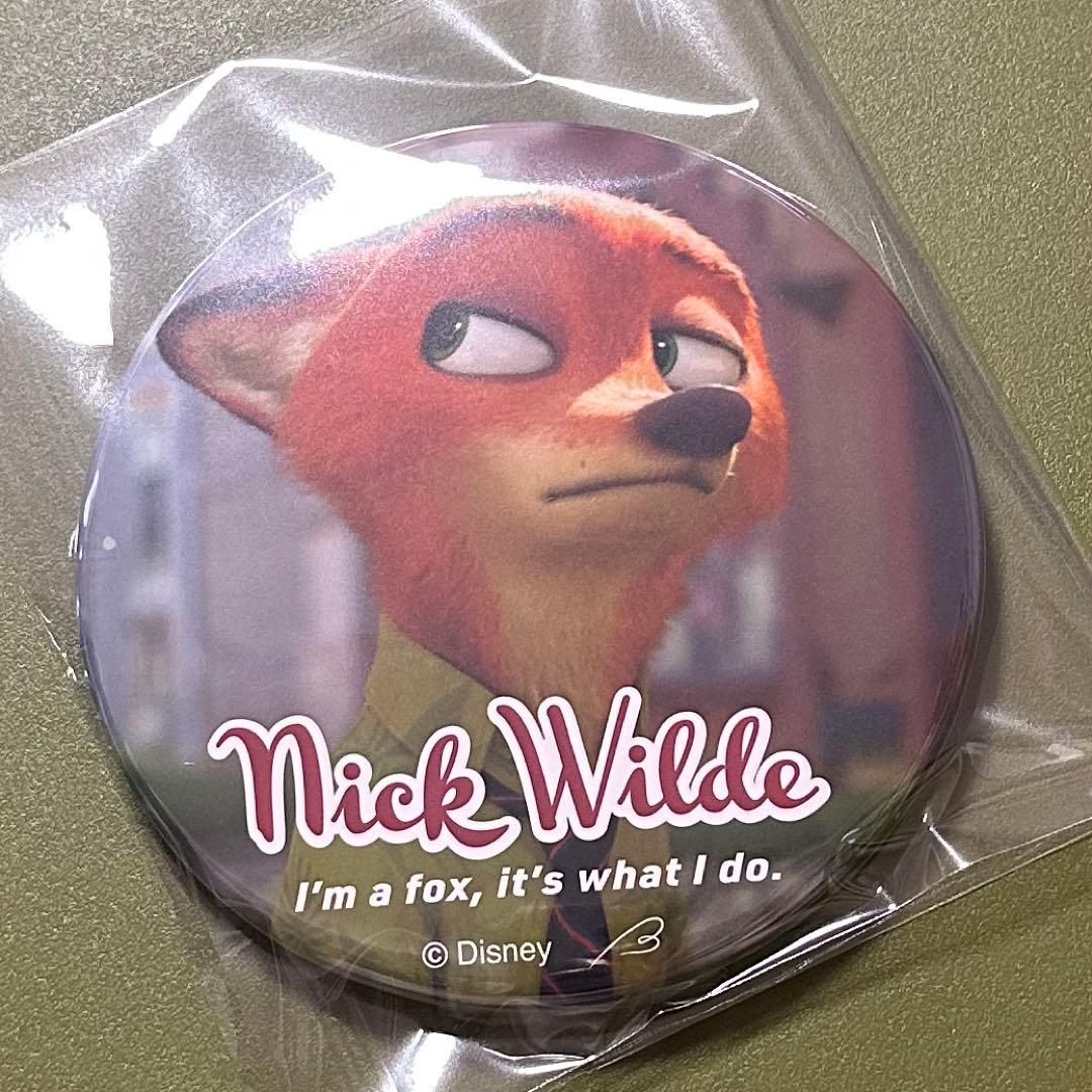 ディズニー ズートピア ニック スタンド付き 缶バッジ 100mm - メルカリ