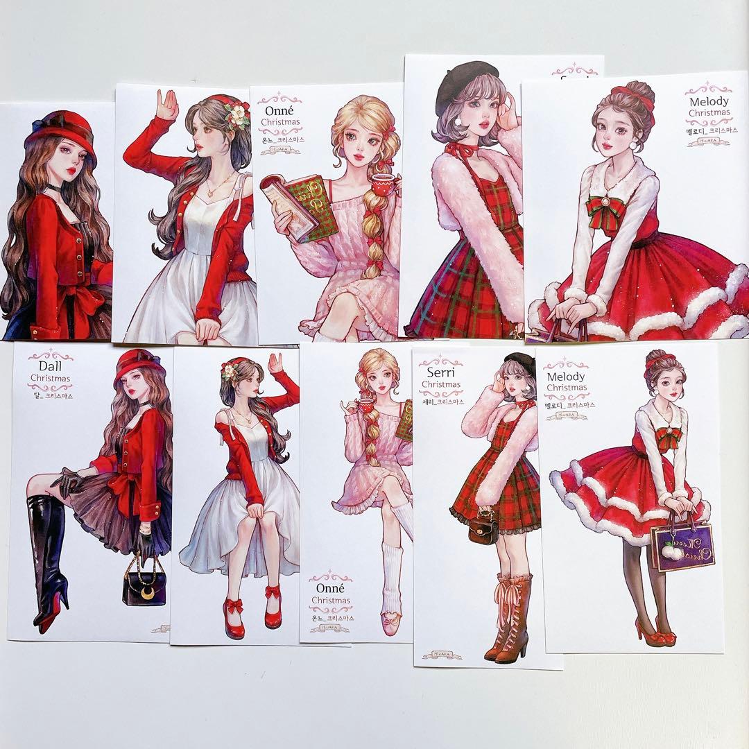 W-86】 Hwara 人物ステッカー クリスマスガールズ - メルカリ
