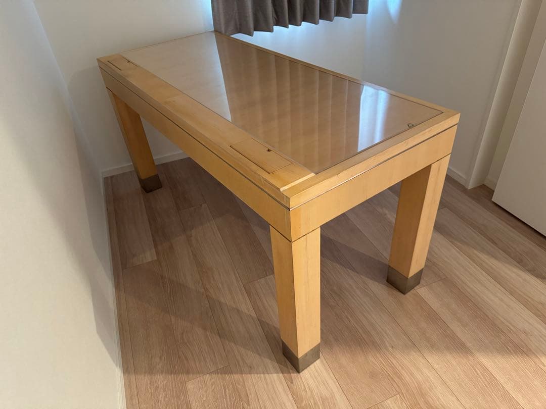 YO　Appleアップル風　デスク　ダイニングテーブル　引き出し付　木製