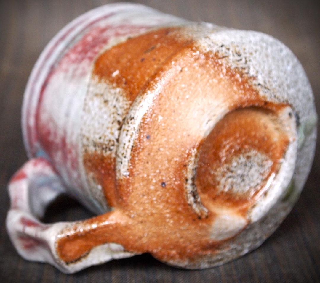 人気作家☆高橋燎☆信楽【窯変】焼き締めマグカップA☆トレインキルン