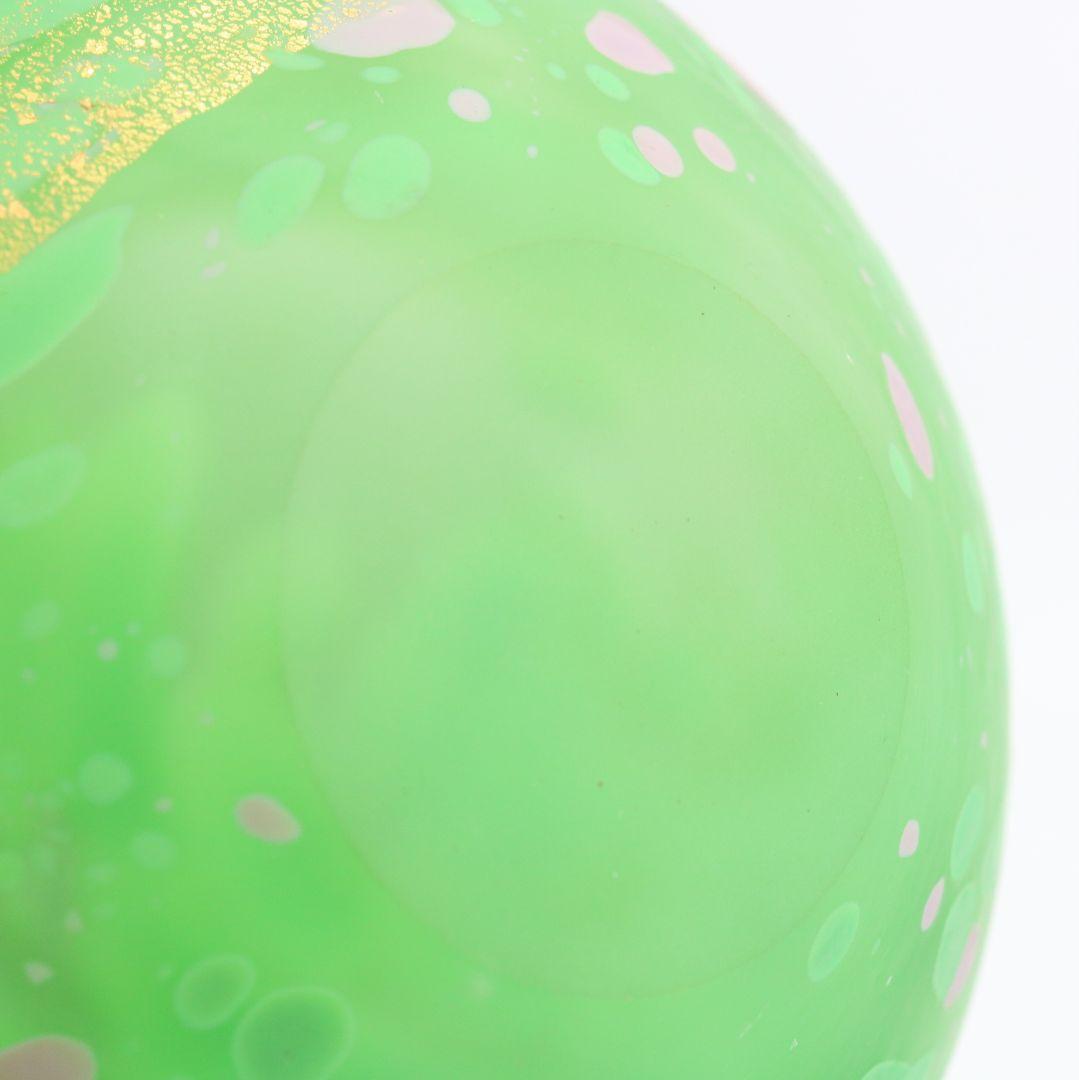 藤田喬平作 手吹 金彩花瓶 ガラス 共箱 C518 DC1