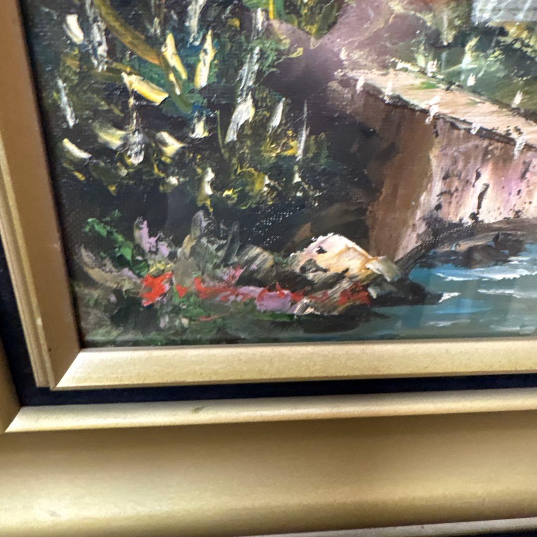 絵画　額縁　油彩画　F6 羽沢清水　アクリル板