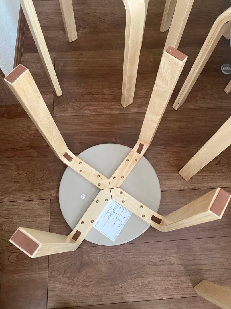 【訳あり品】スタッキング スツール 木製　7脚セット　椅子