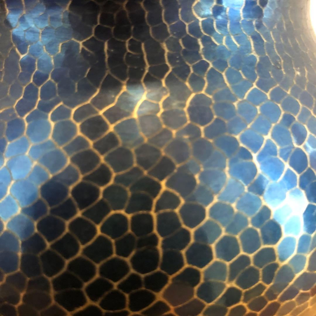 上彬作　建水　鎚起銅器