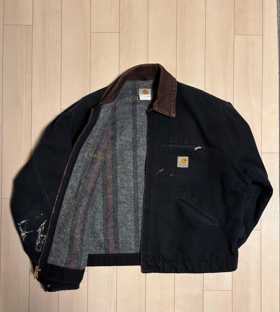 【希少】Carhartt ブラックジャケット Jordan刺繍USA製