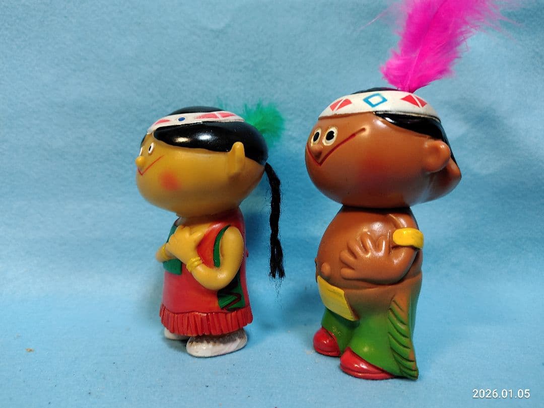 昭和レトロ 当時物 シスコ シスコーン坊やチョコちゃん ソフビ