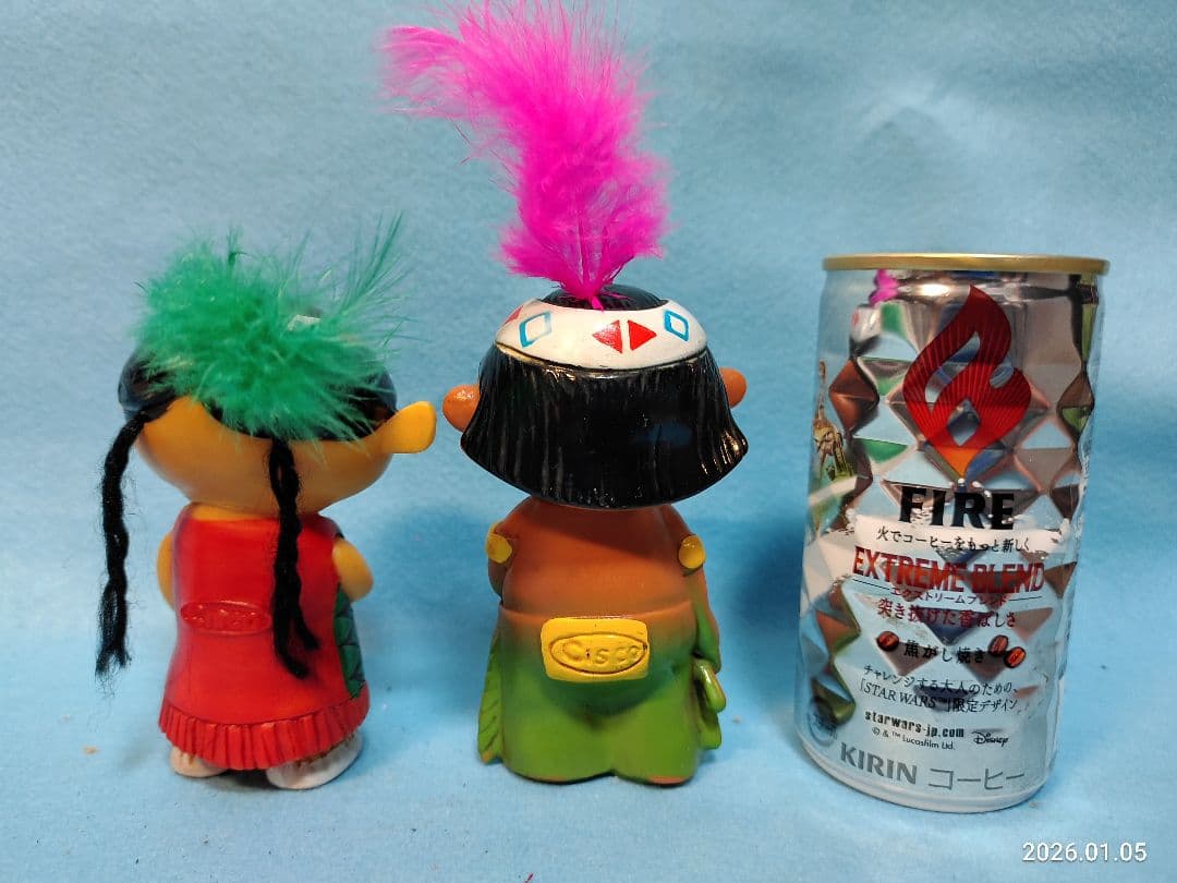 昭和レトロ 当時物 シスコ シスコーン坊やチョコちゃん ソフビ