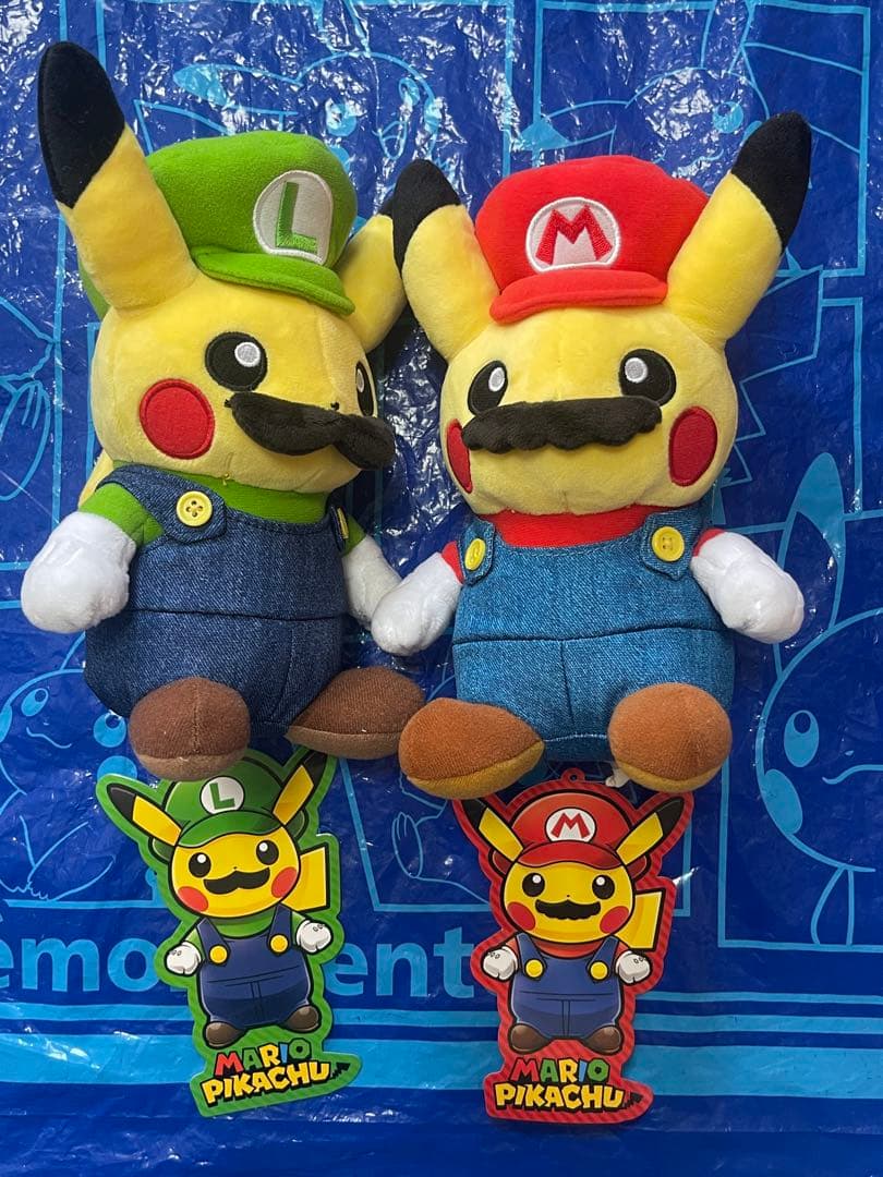 ぬいぐるみ マリオ ルイージ ポケモンセンター キョウト セット ピカチュウ