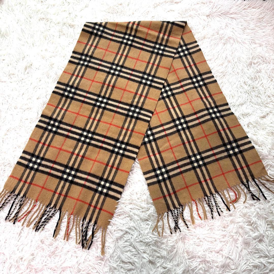 ✨美品/ピュアカシミヤ100%✨バーバリー マフラー ノバチェック