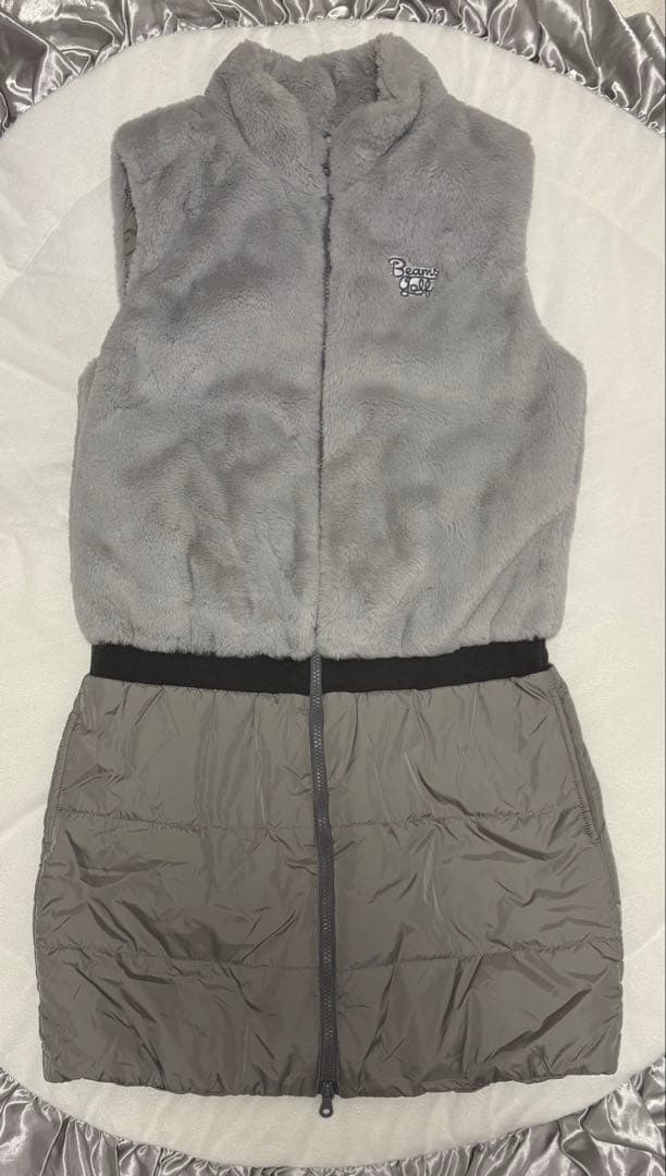 ビームスゴルフ　中綿ワンピース　ファーベスト　スカート レディース