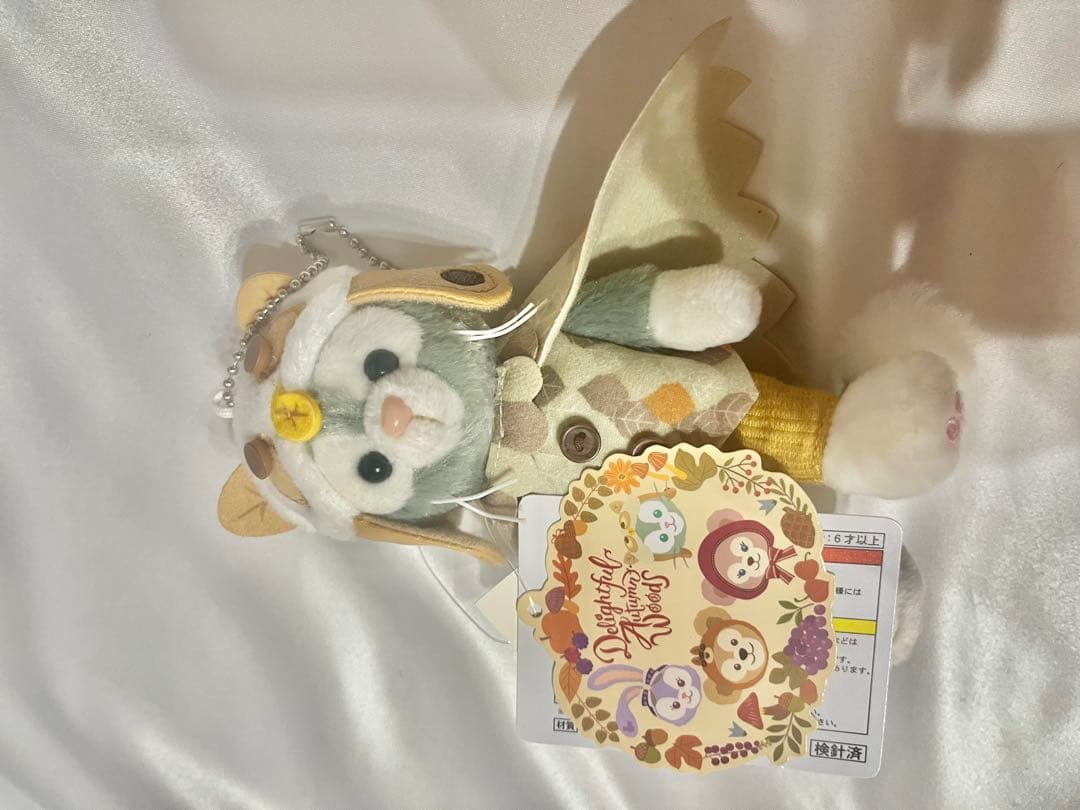 【未使用タグ付き】ダッフィー＆フレンズ 秋のぼうけん ぬいぐるみバッジ