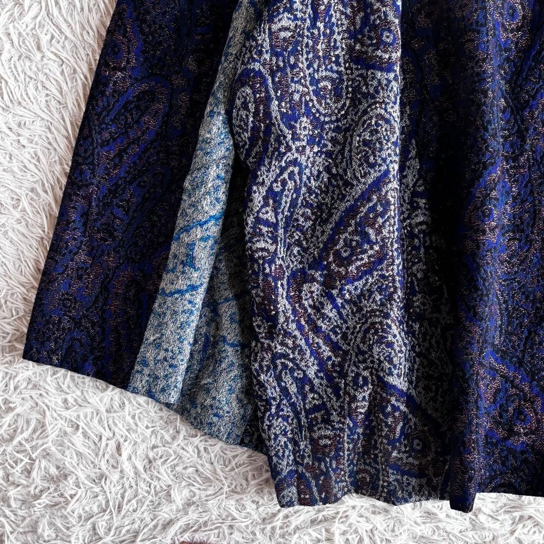 ワイズ ペイズリー ジャガード ワイドパンツ ガウチョ スカーチョ レア 希少