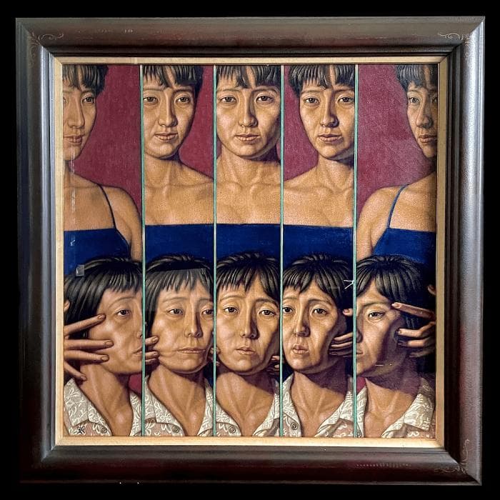 稲垣考二「美顔」1987年作 肉筆 油彩 キャンバス S20号 額装 稲垣考二「美顔」1987年作 肉筆 油彩 キャンバス S20号 額装 稲垣考二