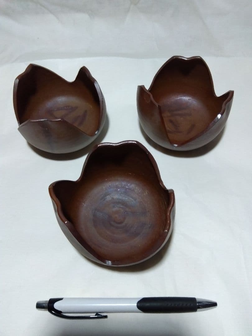 備前焼 3足皿】伝統工芸士 森本 桂／送料込み！ 備前焼 3